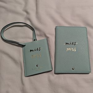 Kate Spade Miss to Mrs Luggage Tag & Passport Book (Wedding)